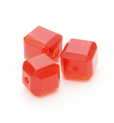 11809-2802 - Hobby Crafting Fun - Red - Square Beads