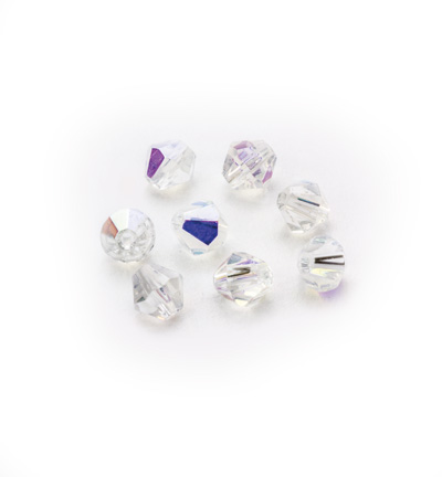 11809-1011 - Hobby Crafting Fun - Ab Clear - Bicone Beads