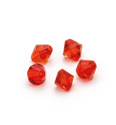 11809-2402 - Hobby Crafting Fun - Red - Bicone Beads