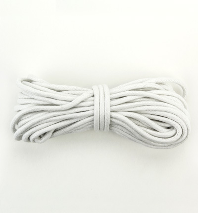 12368-6801 - Hobby Crafting Fun - Waxed Cotton Cord, round, White - 