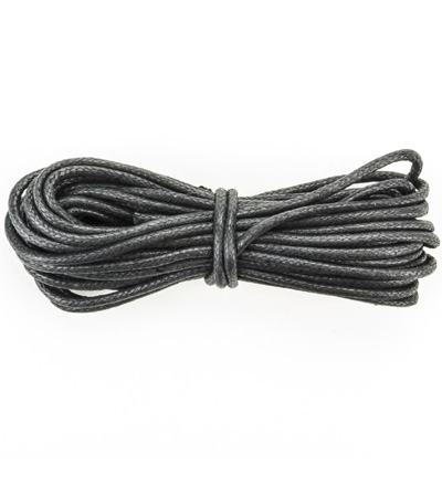 12368-6802 - Hobby Crafting Fun - Black - Waxed Cotton Cord