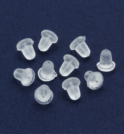 12376-7601 - Hobby Crafting Fun - Ear Clutch, Clear - Silicone Ear Clutch