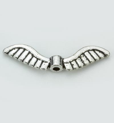 12419-1901 - Hobby Crafting Fun - Angel Wings, Platinum, 5x26mm, 6pcs - Angel Wings