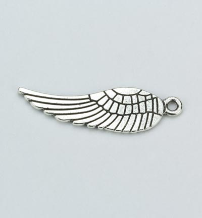 12419-1904 - Hobby Crafting Fun - Angel Wings, Platinum, 9x31mm, 9pcs - Angel Wings