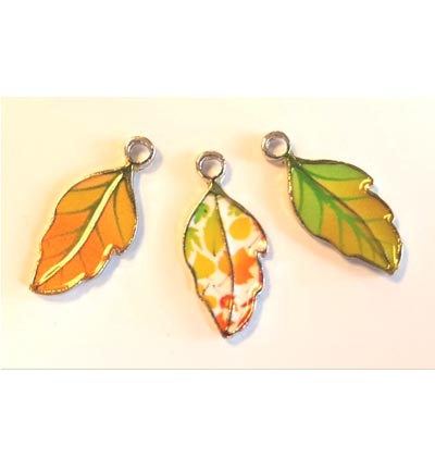 12424-2432 - Hobby Crafting Fun - Metal Charms, Leaves - Charms