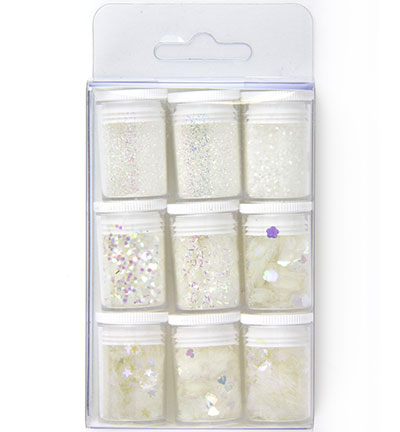 12194-9401 - Hobby Crafting Fun - White, assorted - Glitter Kit