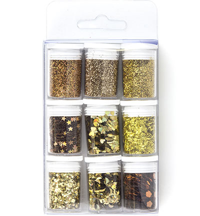 12194-9403 - Hobby Crafting Fun - Gold, assorted - Glitter Kit
