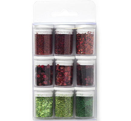12194-9404 - Hobby Crafting Fun - Christmas, assorted - Glitter Kit