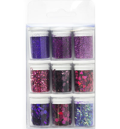 12194-9405 - Hobby Crafting Fun - Purple, assorted - Glitter Kit