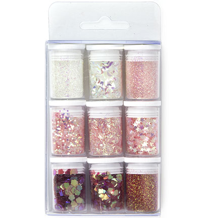 12194-9407 - Hobby Crafting Fun - Pink, assorted - Glitter Kit