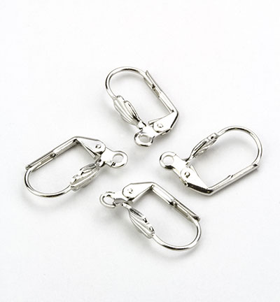 11808-4131 - Hobby Crafting Fun - Ear wire with open ring, Platinum - Pendant