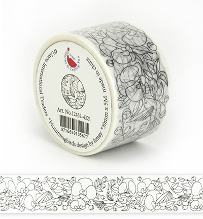 12432-4321 - Hobby Crafting Fun - Color Me Tapes Hummingbirds & Flowers - Color Me Tapes