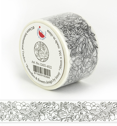 12432-4322 - Hobby Crafting Fun - Color Me Tapes Butterflies & Flowers - Color Me Tapes