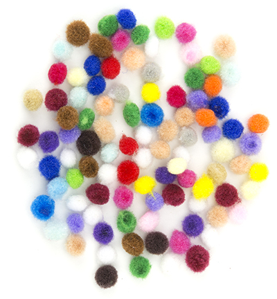 12233-3324 - Hobby Crafting Fun - Mini PomPom set, Assorti - 