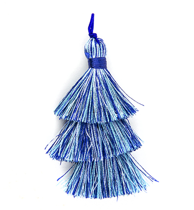 12430-3014 - Hobby Crafting Fun - Blue Shades - Franges & pompons