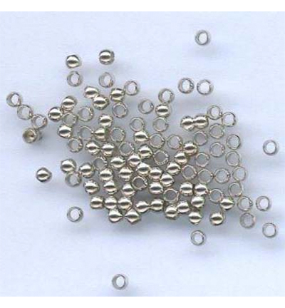 12024-0031 - Hobby Crafting Fun - Crimp Beads, round, Platinum - Cache noeuds