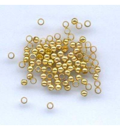 12024-0032 - Hobby Crafting Fun - Crimp Beads, round, Gold - Rondes