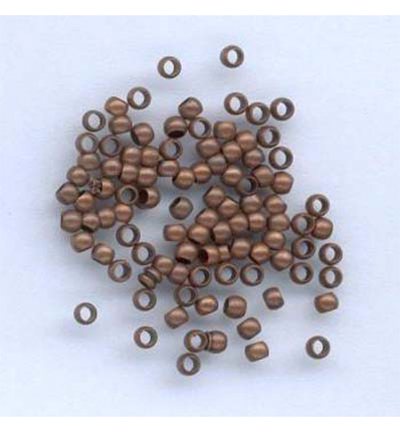 12024-0033 - Hobby Crafting Fun - Crimp Beads, round, Antique Copper - Rondes