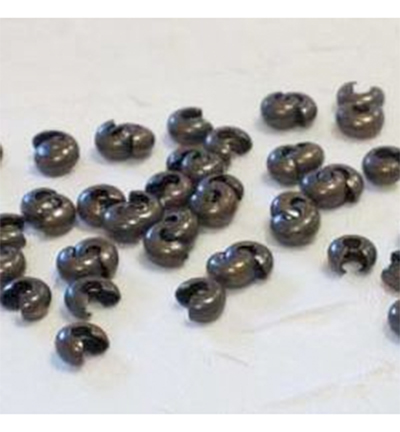 12221-2111 - Hobby Crafting Fun - Crimp Bead Cover, Antique Copper - Cache noeuds