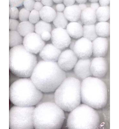 12233-3311 - Hobby Crafting Fun - Mix PomPom Set, Blanc - Set