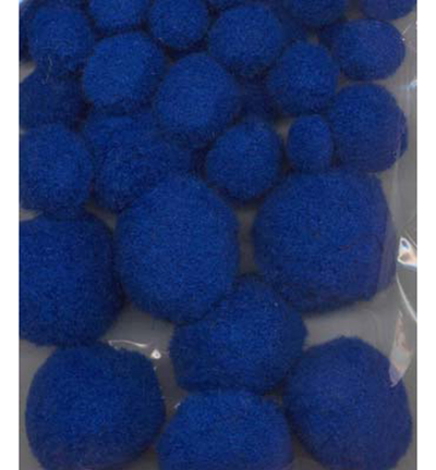 12233-3314 - Hobby Crafting Fun - Mix PomPom Set, Bleu - Set