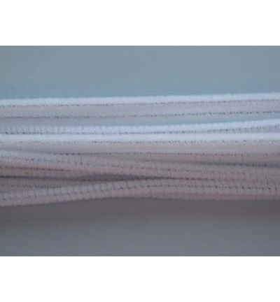 12271-7101 - Hobby Crafting Fun - Chenille, Blanc - Uni