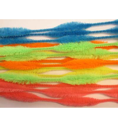 12271-7121 - Hobby Crafting Fun - Set Chenille (avec boucle ovale) , Néon - Set Chenille 