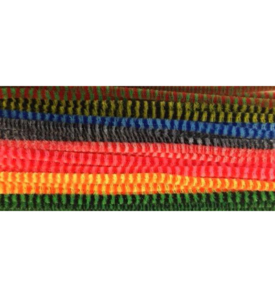 12271-7132 - Hobby Crafting Fun - Set Chenille (rayures) , Couleurs assorties - Set Chenille 