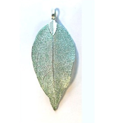 12452-5207 - Hobby Crafting Fun - Natural Leaf with Hanger, Green - Natural Leaf with hanger