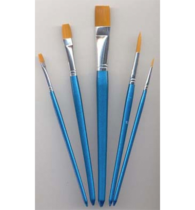12185-8509 - Hobby Crafting Fun - Artist Brush Set, liner, round, flat - Kit Pinceaux