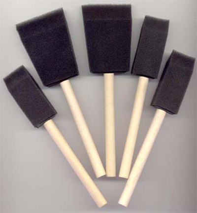 12185-8512 - Hobby Crafting Fun - Artist Foam Brush Set, assorted - Pinceaux pochoir & tampon
