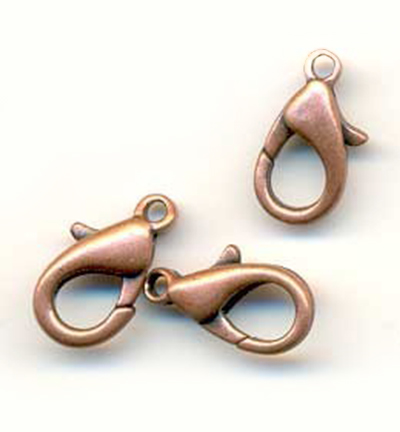 11808-1243 - Hobby Crafting Fun - Lobster clasp, Antique Copper - Clasp / Karabijn