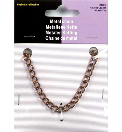 12029-1003 - Hobby Crafting Fun - Metal chain, Antique Copper - 