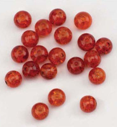10805-8012 - Hobby Crafting Fun - Sparkle glass beads, Ruby - Perle ronde