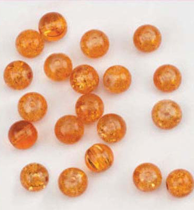 10805-8014 - Hobby Crafting Fun - Sparkle glass beads, Peach - Perle ronde