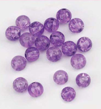 10805-8017 - Hobby Crafting Fun - Sparkle glass beads, Amethyst - Perle ronde