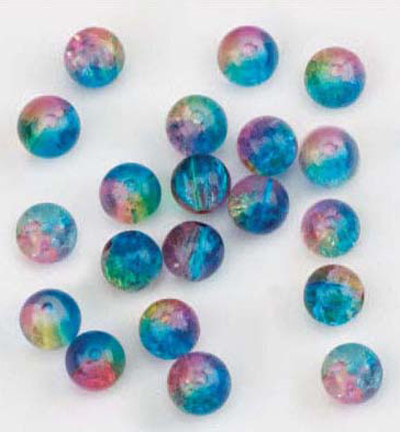 10805-8025 - Hobby Crafting Fun - Sparkle glass beads, Rainbow - 