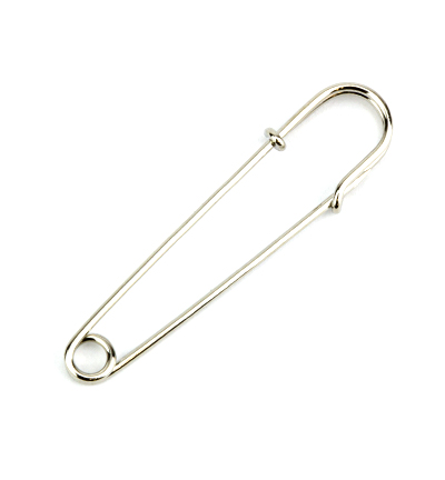 12460-6002 - Hobby Crafting Fun - Brooch Pin, 65mm, Platinum - 