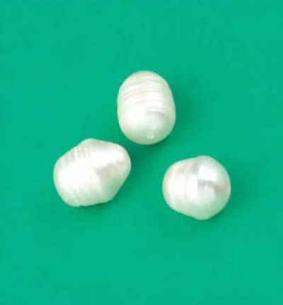 12019-0006 - Hobby Crafting Fun - Fresh water pearls, pear, Cream - 