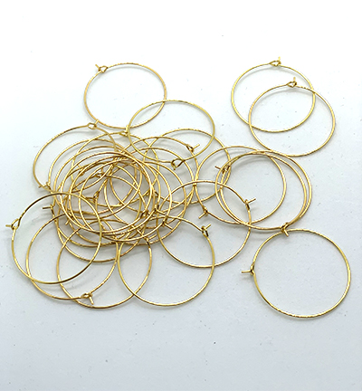 11808-1642 - Hobby Crafting Fun - Hoop earrings, gilt - Anneaux