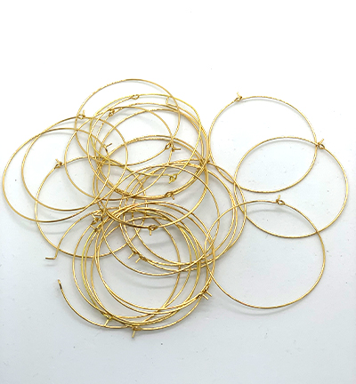 11808-1652 - Hobby Crafting Fun - Hoop earrings, gilt - 