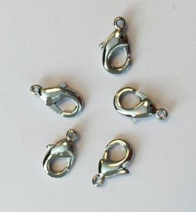 12263-6301 - Hobby Crafting Fun - Lobster clasp, Platinum - Clasp / Karabijn