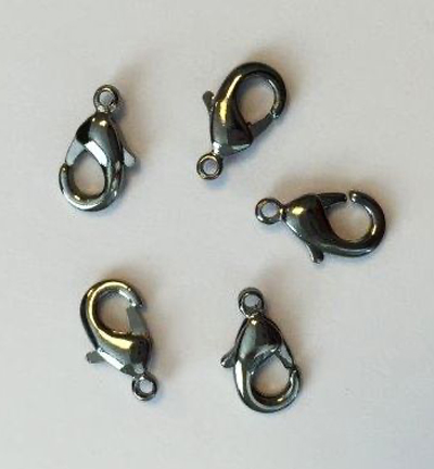 12263-6303 - Hobby Crafting Fun - Lobster clasp, Anthracite - Clasp / Karabijn