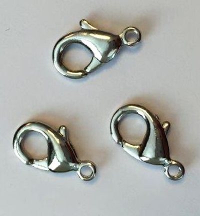 12263-6321 - Hobby Crafting Fun - Lobster clasp, Platinum - Clasp / Karabijn