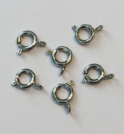 12264-6401 - Hobby Crafting Fun - Spring clasp, Platinum - Clasp / Karabijn