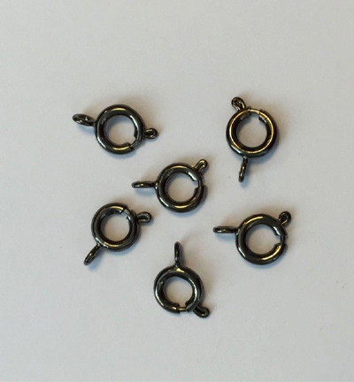 12264-6403 - Hobby Crafting Fun - Spring clasp, Anthracite - Clasp / Karabijn