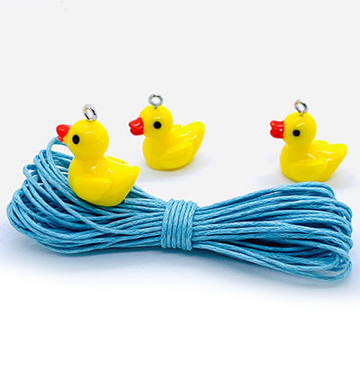 12415-1601 - Hobby Crafting Fun - Toy Charms: 3 Ducks & cotton cord - 12415-1601 - Hobby Crafting Fun - Toy Charms: 3 Ducks & cotton cord -