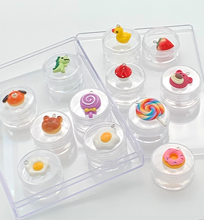 12415-1631 - Hobby Crafting Fun - 12 cute Toy Charms in a box - Toy Charms