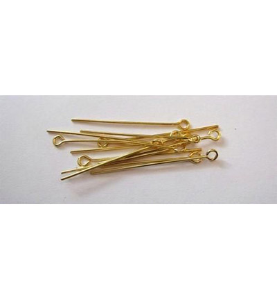 10316-3202 - Hobby Crafting Fun - Eye pin, 32mm, Gold - 10316-3202 - Hobby Crafting Fun - Eye pin, 32mm, Gold -