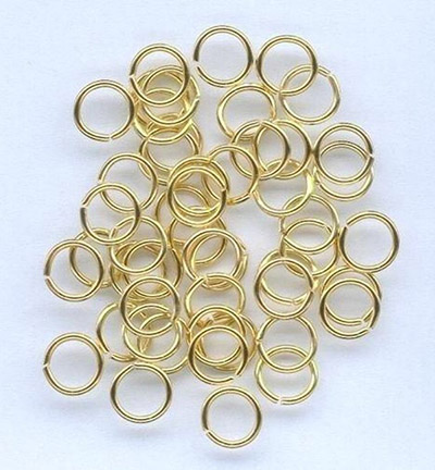 12024-0052 - Hobby Crafting Fun - Split ring (hardened), round 8mm, Gold - 12024-0052 - Hobby Crafting Fun - Split ring (hardened), round 8mm, Gold -